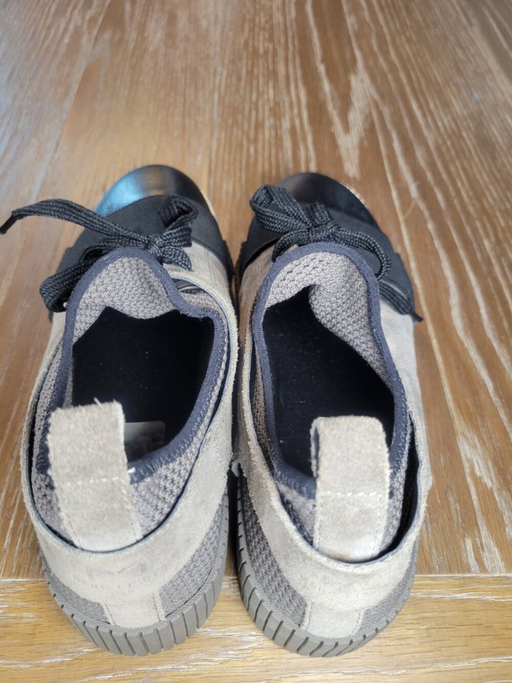 Marc Fisher LTD Gray Suede Knit Slip On Platform Sneakers Women's 8 - Picture 7 of 13